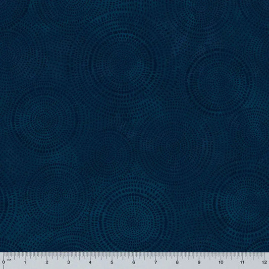 Blue Navy Radiance Wideback Cotton Fabric per yard