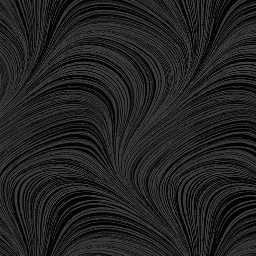 Black Wave Texture Flannel Wideback Fabric Per Yard