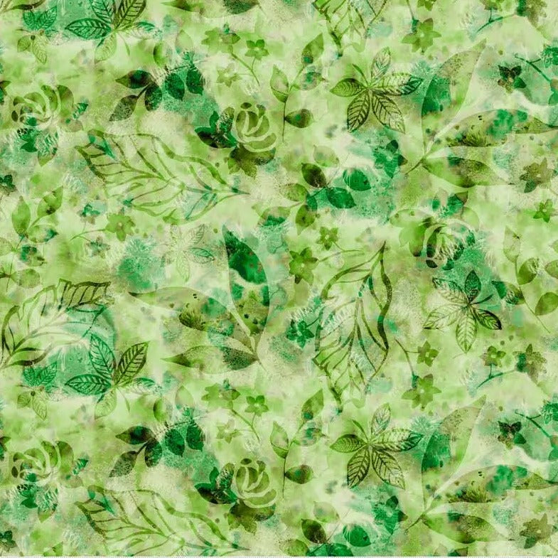 Green Botanics Cotton Wideback Fabric Per Yard