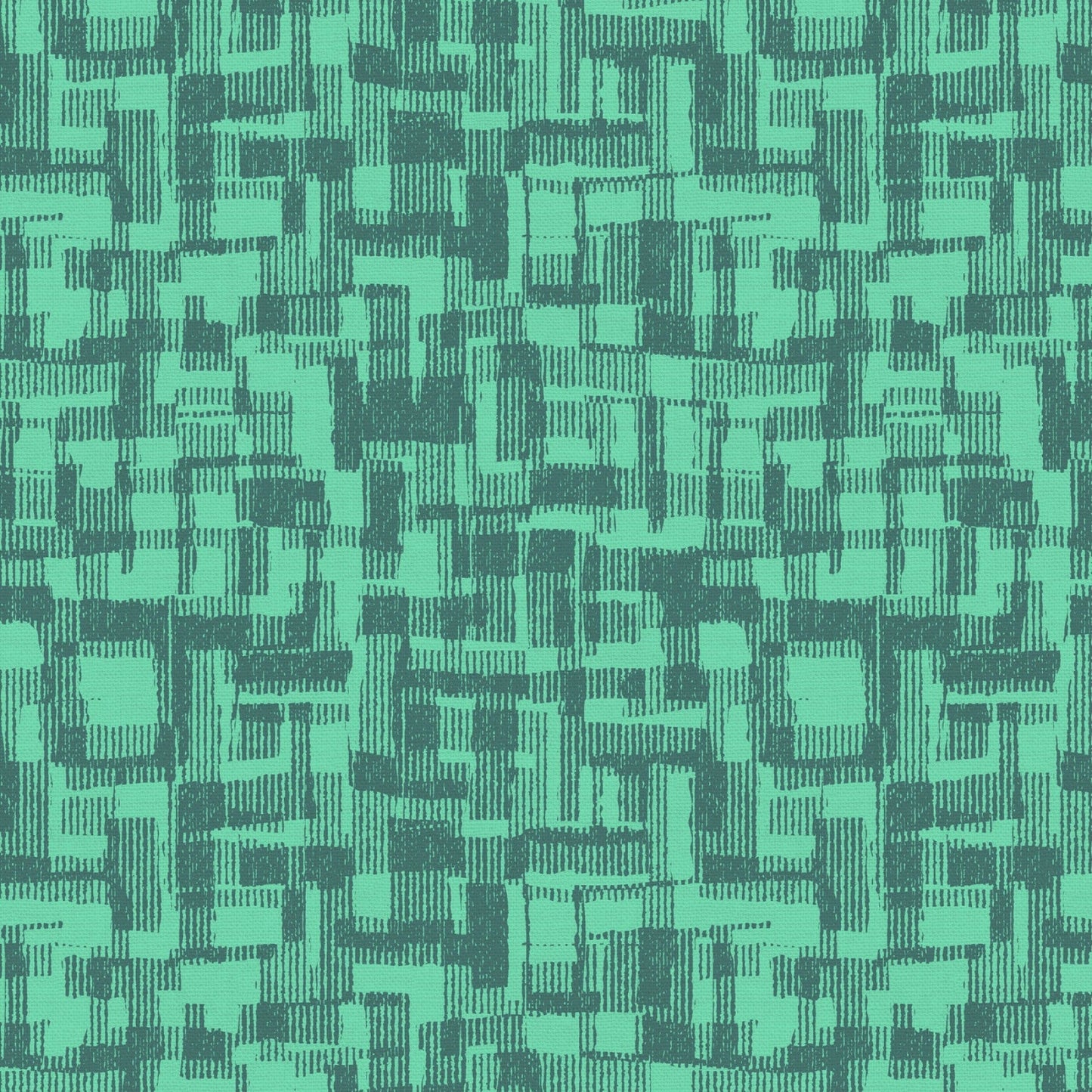 Green Dark Teal Tonal Barcodes Cotton Wideback Fabric Per Yard