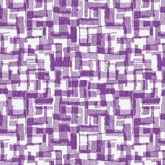 Purple Barcodes Cotton Wideback Fabric Per Yard