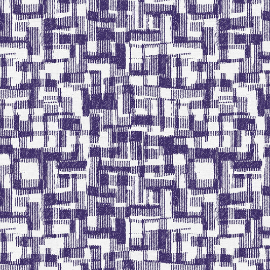 Purple Eggplant Barcodes Cotton Wideback Fabric Per Yard