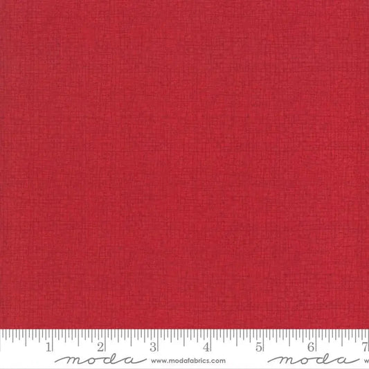 Red Scarlet Thatched Cotton Wideback Fabric Per Yard