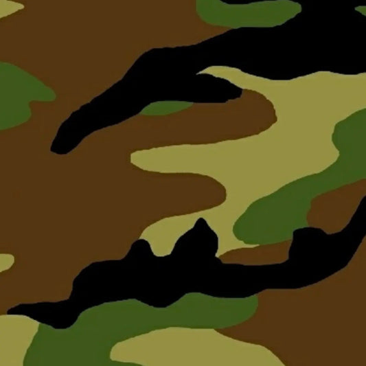 Green Camo Cotton Wideback Fabric per yard