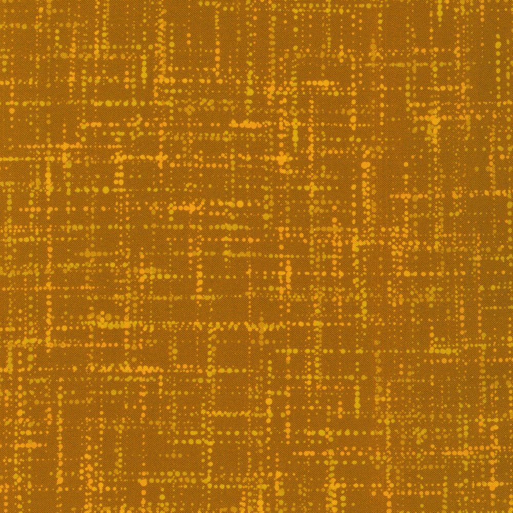 Orange Wishwell Ochre Cotton Wideback Fabric per yard